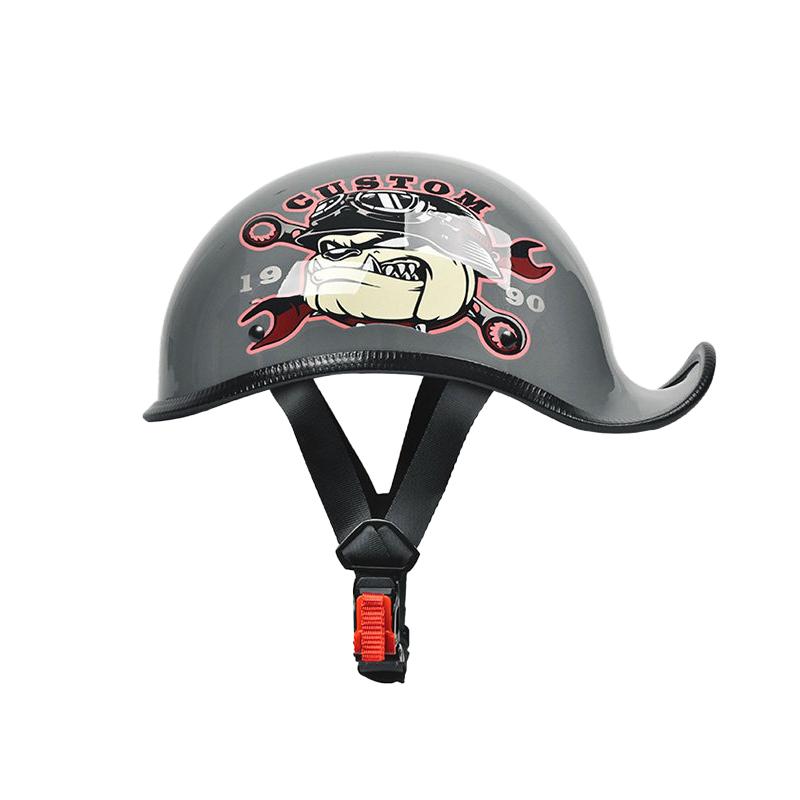 Retro-style inverted tail helmet, suitable for both men and women to ride in all seasons; lightweight spoon-shaped helmet