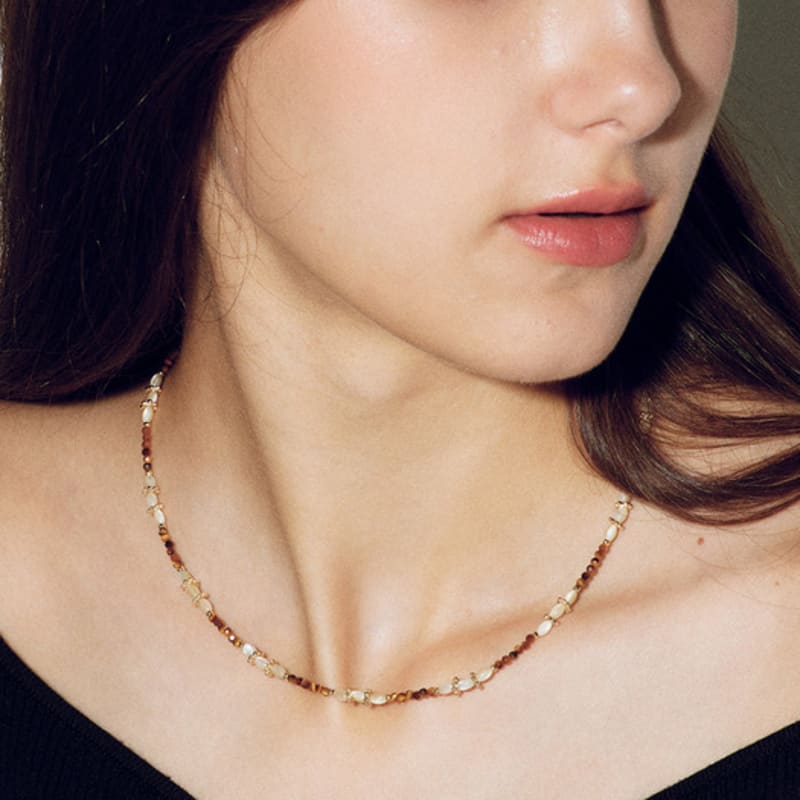 Les Bijoux Philosophy LB_Brown Gem Necklace
