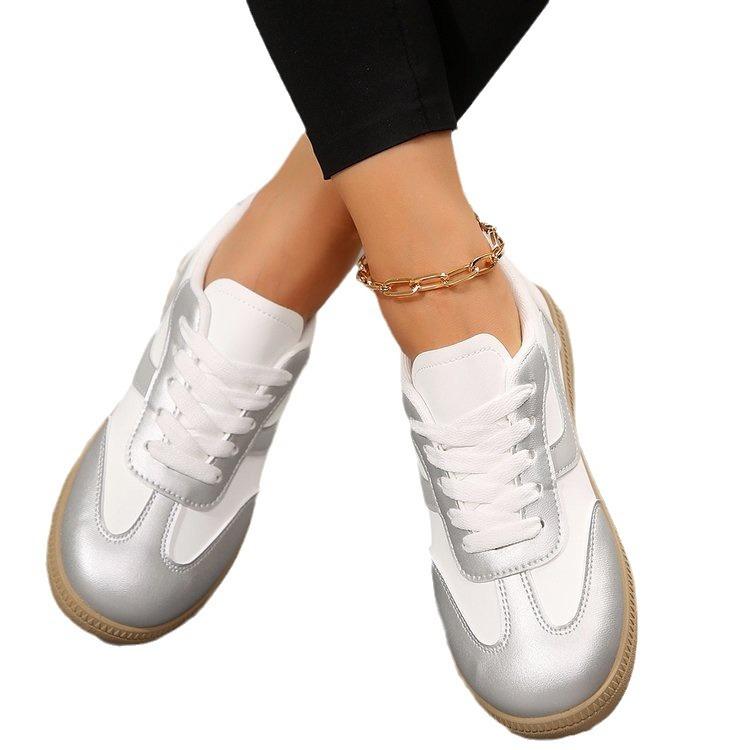 2025 autumn new German training little white shoes ins tide Korean version student thick baseplate shoes sports leisure height increase women's shoes