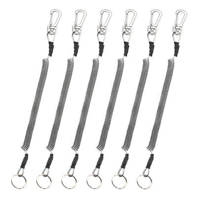 Booms Fishing T4 Spiral Cord with Wire Attachment (6 Black)