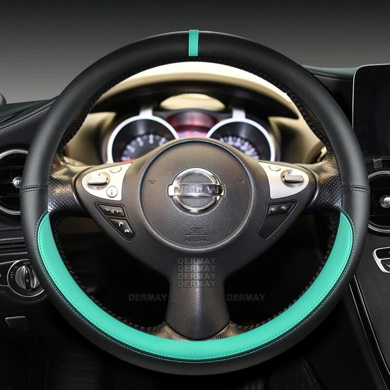 Für Nissan Juke F15 F16 2010 ~ 2023 PU Leder Auto Lenkrad Abdeckung Schnelle Lieferung Auto Zubehör