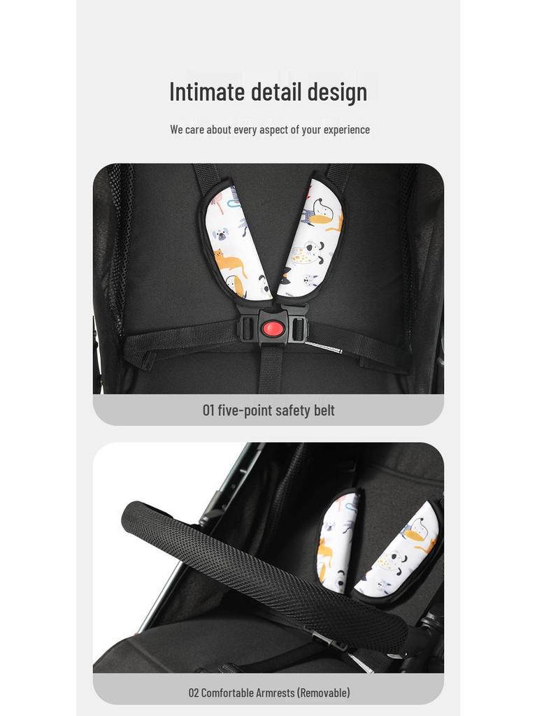 Huaying Compact One-Button Foldable Two-Way Baby Stroller