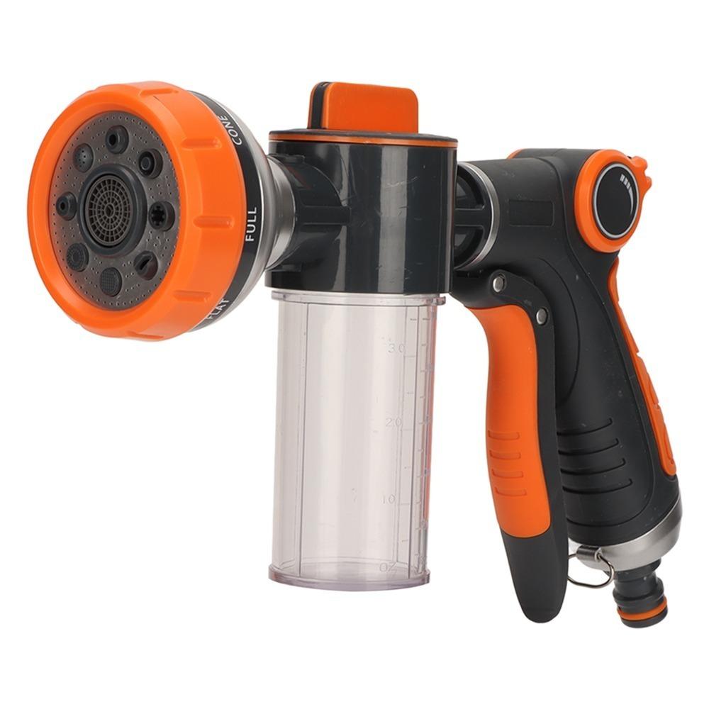 Adjustable Garden Hose Nozzle ABS,TPR Hose Sprayer with Soap Dispenser Agricultural Production Front Trigger