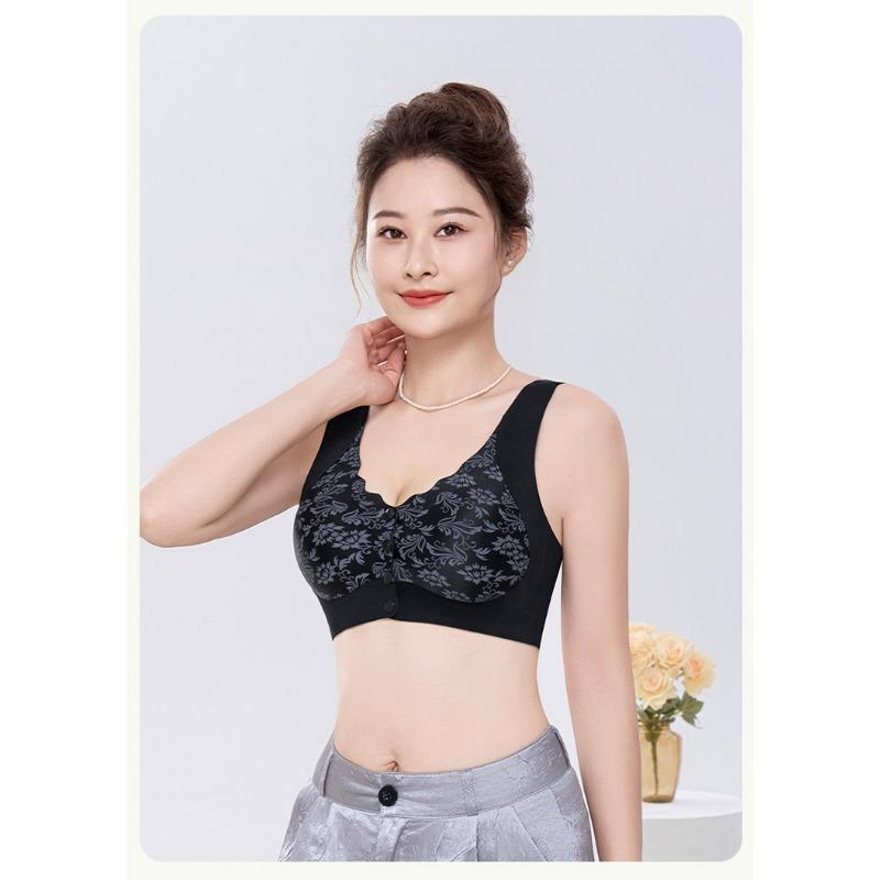 Women S Middle Aged Wireless Bra Vest Style Push Up Comfortable Underwear