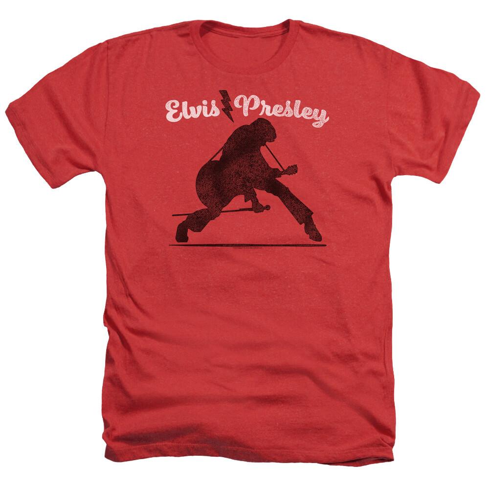 ELVIS PRESLEY OVERPRINT Licensed Adult Men s Heather Band Tee Shirt SM-3XL Unisex T-Shirt XXXXL