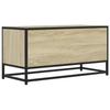 TV Stand in Sonoma Oak Finish 80 x 34.5 x 40 cm Made of Particleboard and Metal