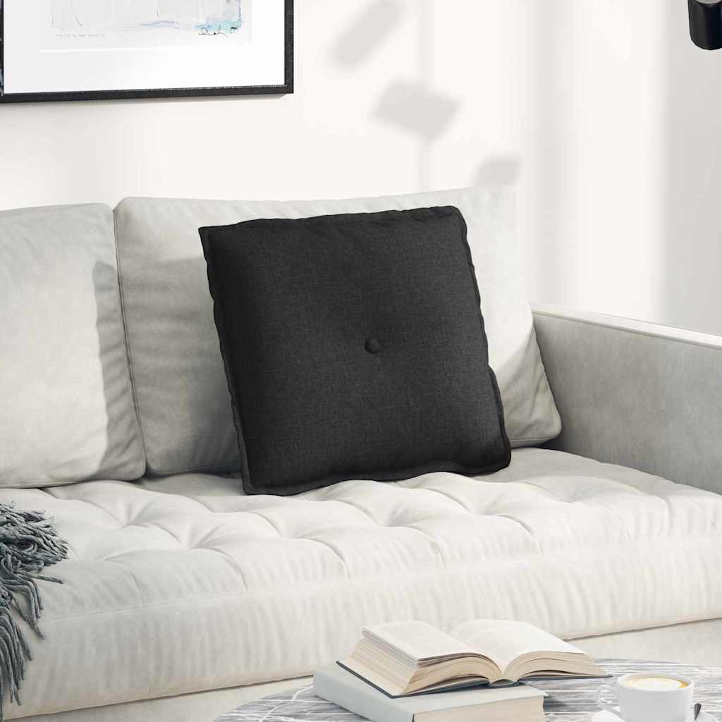 Back Cushion Black 50 X 19 X 45 Cm Fabric