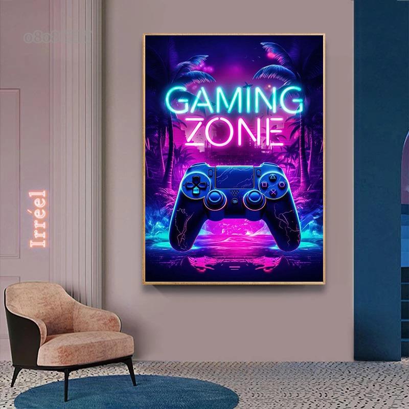 Smoczy Zabójca Kosmiczna Zbroja Strefa Gracza Plakaty Płócienne Wydruki Sztuka Ścienna Obrazy Nowoczesna Sypialnia Gracza Pokój Esports Dekoracje Prezenty