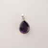 Amethyst Gemstone Silver Handmade Pendant 1.3" , 925 Sterling Silver Wedding Gift For Her APP-3-14