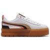 Puma Baskets Mayze Triplex pour femme Blanc Chocolat Marron 384871-01