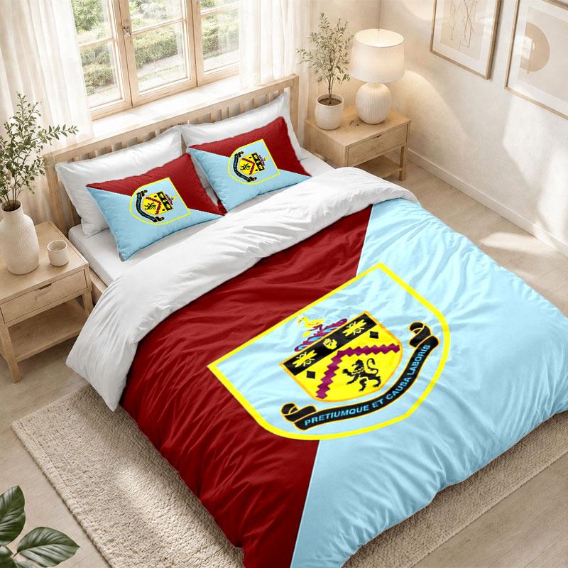 Set Biancheria da Letto 1 Copripiumino 2 Federe Stampa Calcio Burnley Decorazione Camera da Letto Casa