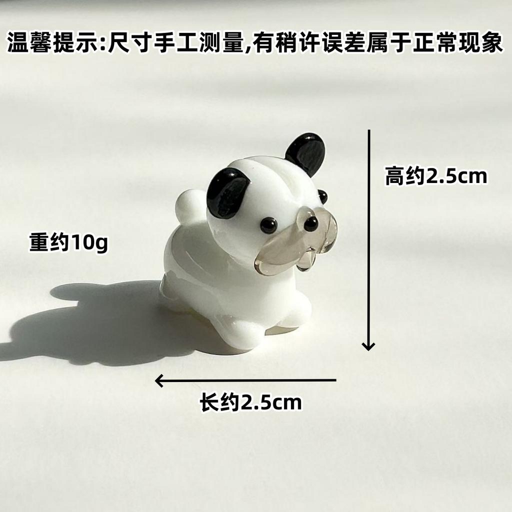 1Pcs Cute Glass Miniatures Zodiac Figurines Cartoon Animal Micro Landscape Ornaments Handmade Desktop Decoration Accessories