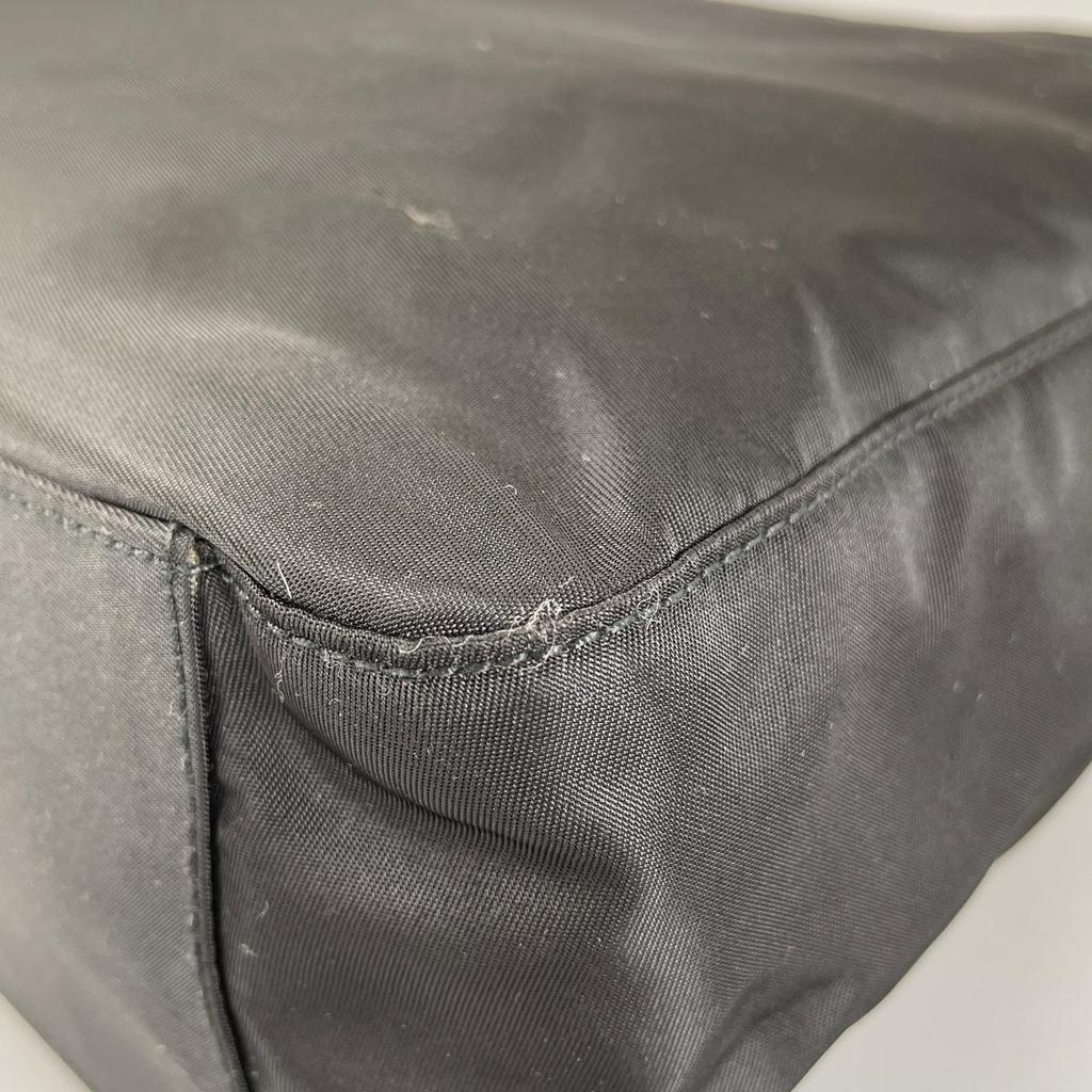 PRADA Triangle logo Tote Bag black Women used