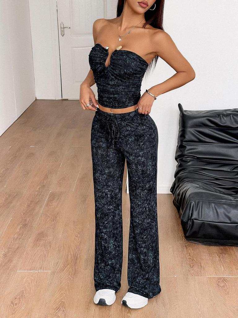 Y2K-Inspired Sexy Vest and Long Pants Set for Women - Summer 2025 Collection