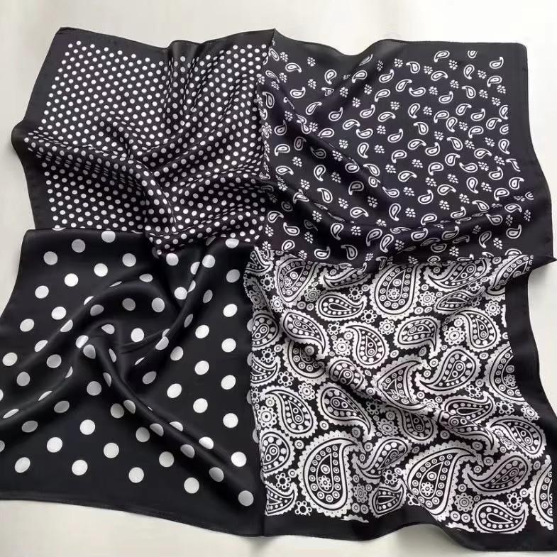 New 70x70cm Square Scarf Women Spring Summer Thin Sun Protection Neck Protection Tie Headband Versatile Scarves Party Gift