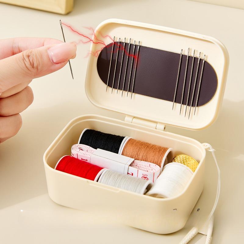 Household Portable Magnetic Multi-functional Needle and Thread Storage Box, Creative Hand-sewn Needle and Thread Bag Set, Sewing Tools