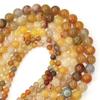 6 8 10mm Natural Stone Yellow Dragon Agate Beads Round Loose Spacer Beads For DIY Jewelry Making Necklace Bracelet Accessories