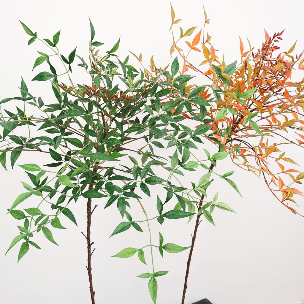 Artificial Nandina Domestica Green Plant: New Chinese Style Decorative Potted Shrub for Home or Hotel