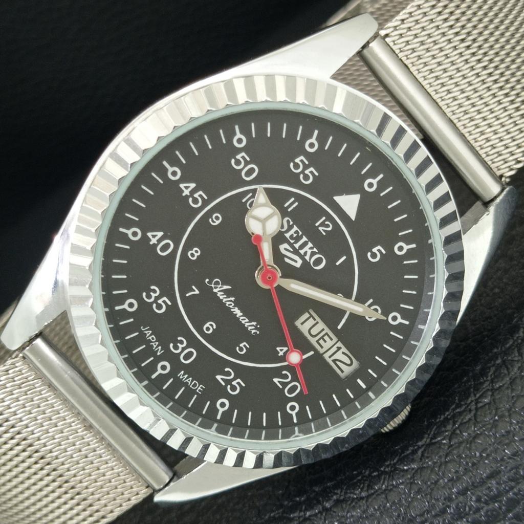 ОТРЕСТАВРИРОВАННЫЕ ВИНТАЖНЫЕ МУЖСКИЕ ЧАСЫ SEIKO 5 AUTOMATIC 6309A ЯПОНИЯ ЧЕРНЫЕ a442963-1