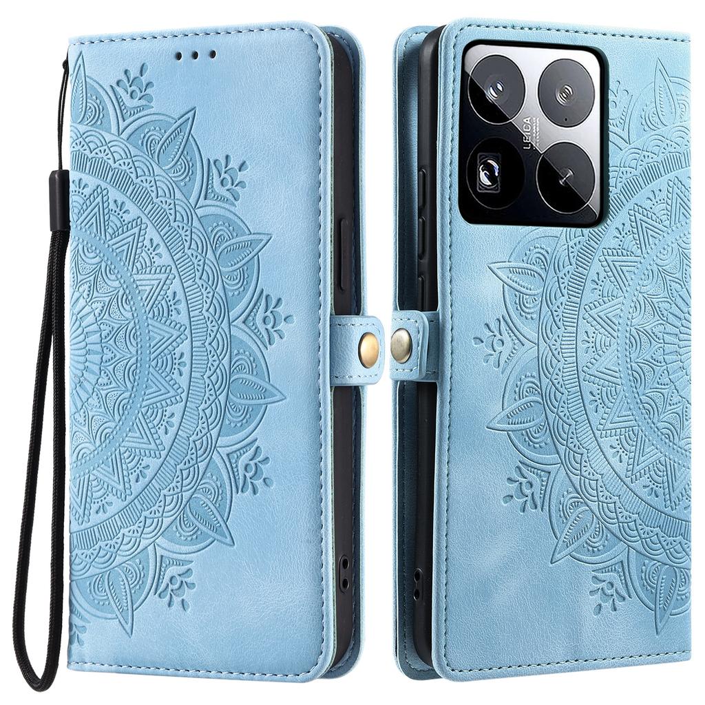 Style 016 For Xiaomi 15 Pro Case Skin Feel Totem Imprinted Wallet Leather Phone Cover