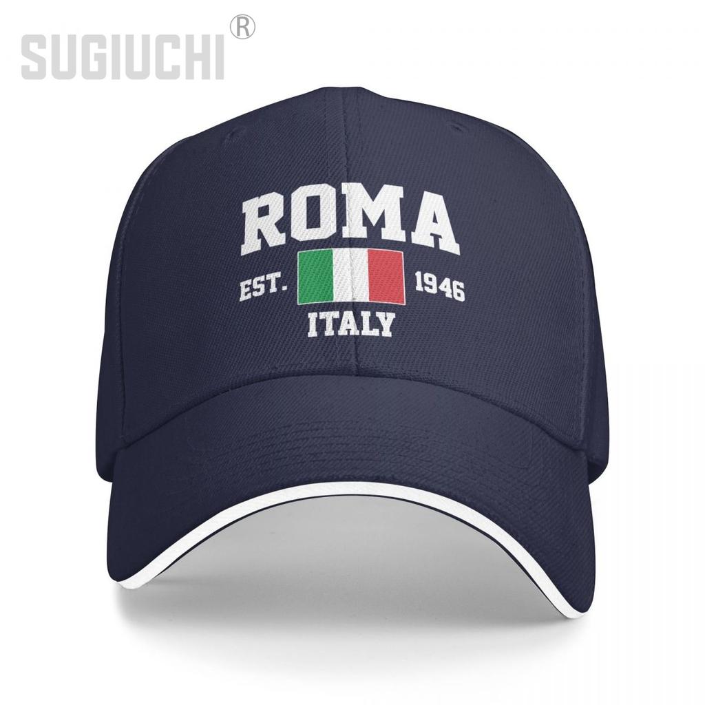 Baseball Cap Italy EST.1946 Roma Capital Unisex WoUnisex Unisex Hip Hop Sandwich Caps Snapback Golf Hat Fishing