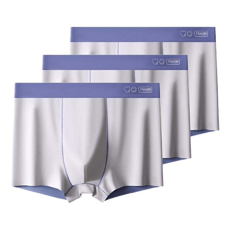3pcs Men's Panties Antibacterial Boxershorts for men Comfortable Boxer Briefs Thin Section For Youth Underpants L XL XXL 3XL 4XL