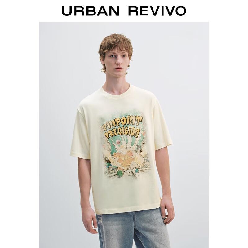 

UR Men s Loose Fit Cotton Cartoon Print Short Sleeve T-Shirt M