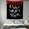 Chicago Fire Wall Tapestry Aesthetic Wall Hanging Printed Fabric Blanket Decorative Tapestries for Bedroom Living Room Home Decor