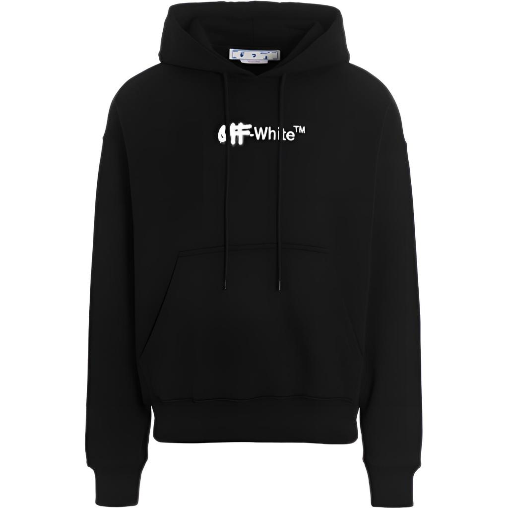 OFF WHITE Embroidered Spray Helvetica Skate Hoodie OMBB085F22FLE0021001