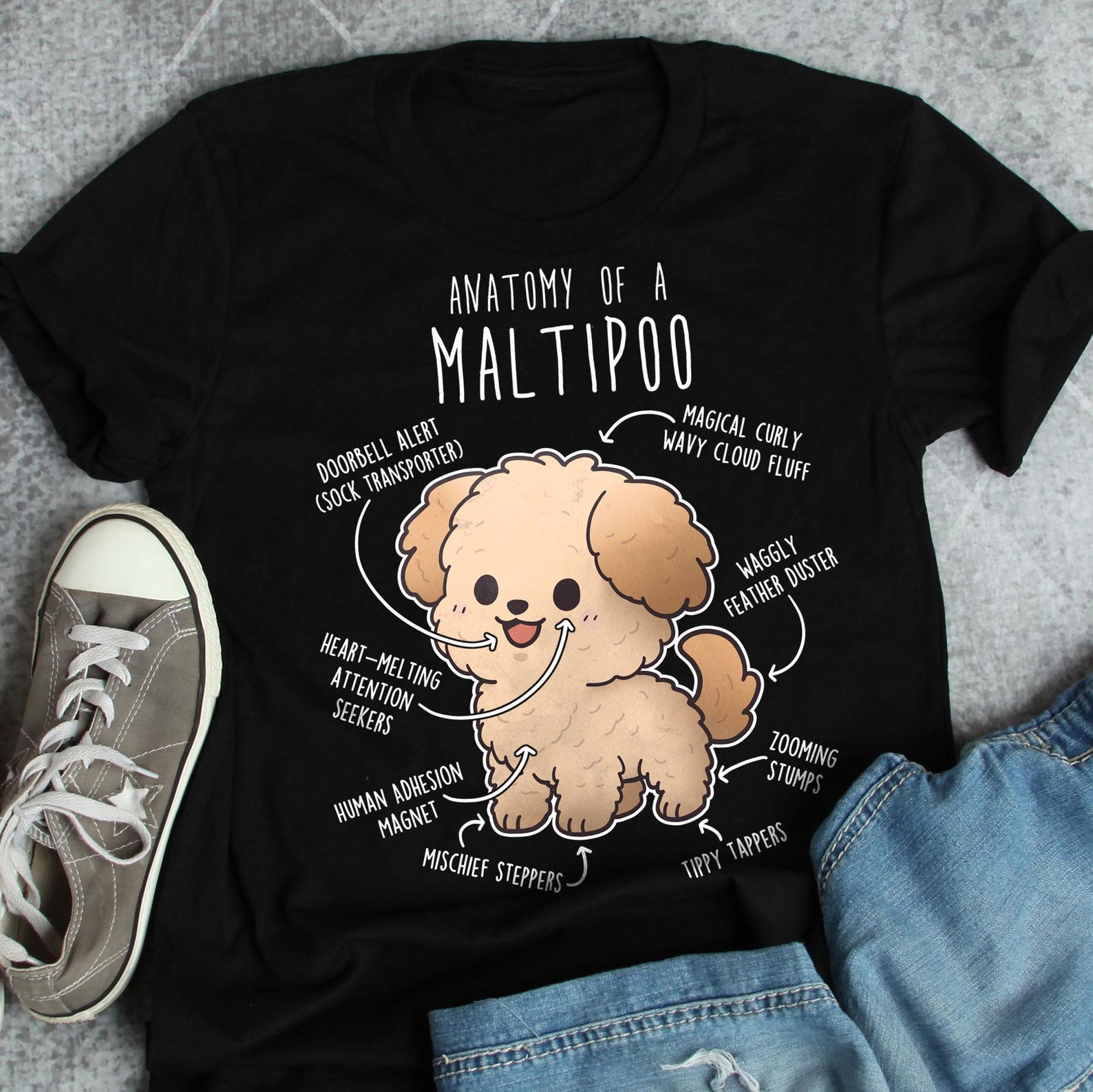 Cream Maltipoo Shirt, , , Funny Maltipoo Dog Lover Gift, Cute Maltipoo T-shirt, Doodle Poodle Mix Tshirt Pet Tee Mom Dad 140
