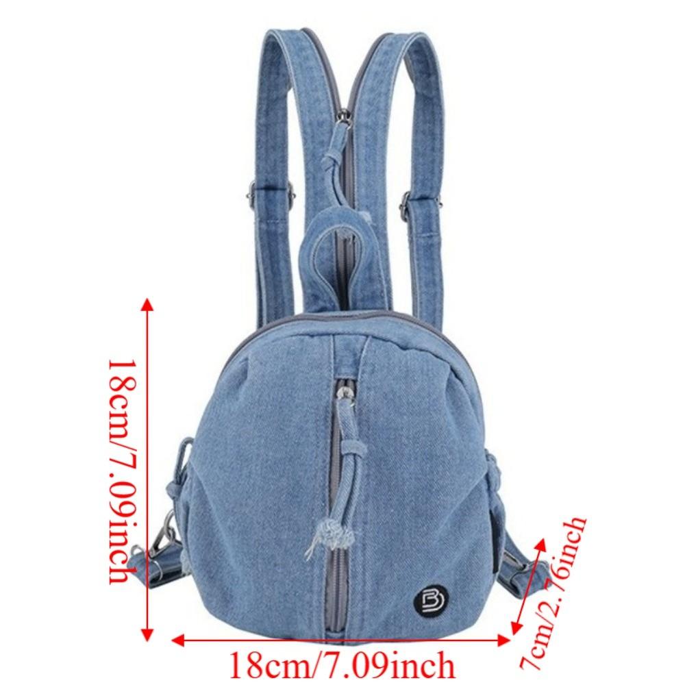 Soft Denim Denim Backpack Vintage Washed Multi Purpose Crossbody Bag Lightweight Versatile Travel Mini Purse Outdoor Travel