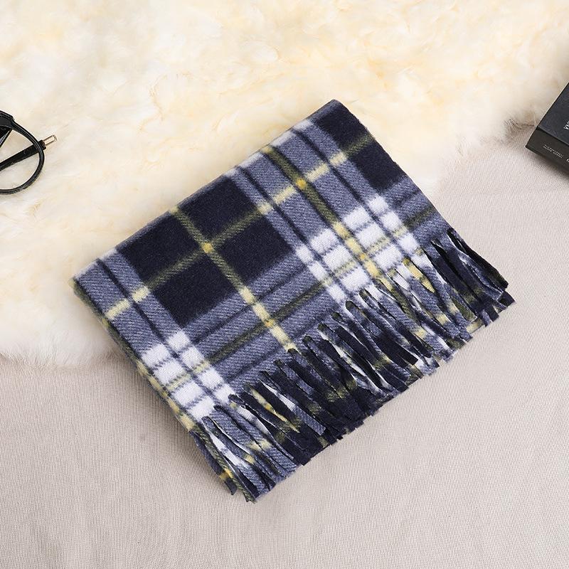 Autumn and Winter Classic Plaid Double-sided Velvet Gift Scarf Exhibition Night Market Men's Stall Warm Scarf Women's Shawl