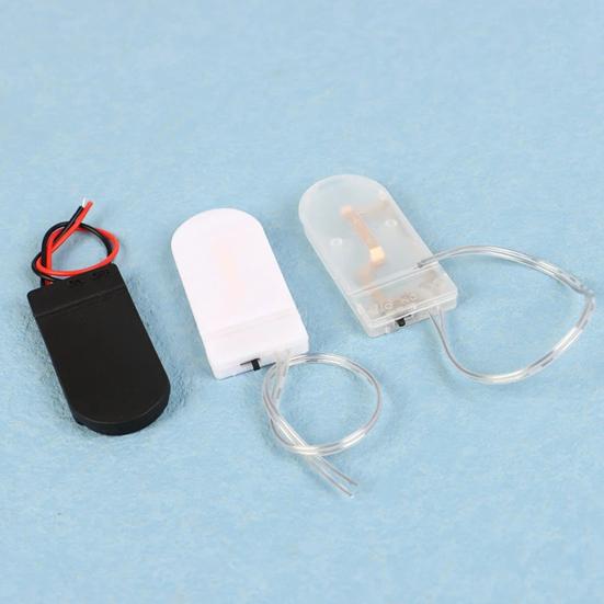 5Pcs Battery Box with Flat Flip Cover Two CR2032 Batteries Series Connection Switch Small Devices