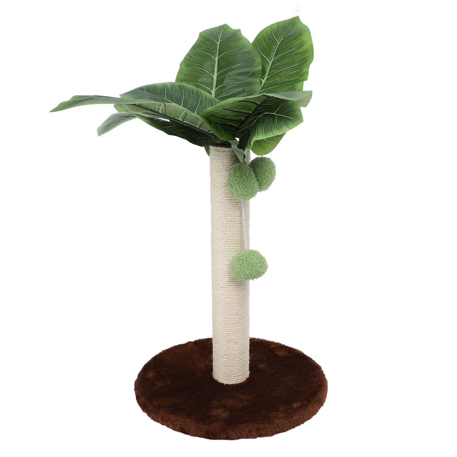 Cat Scratching Post Sisal Furniture   Sturdy Stable Structure Cat Tree Scratch Post with 3 Hanging Balls for Home Indoor