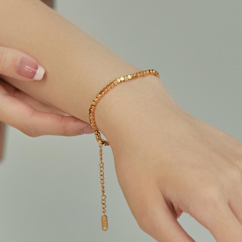 18K Gold Plated Silver Bracelet for Women - High-End, Fade-Resistant, New 2024 Design