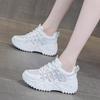 Summer single net dad shoes women's rhinestone thick sole heightening lightweight soft sole breathable 2025 new casual sports women's shoes