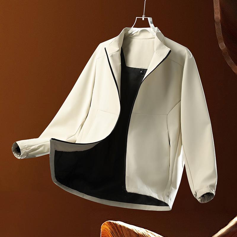 Custom Logo Business Jacket: Thin Style Stand-Up Collar Trench Coat Outerwear for Autumn/Winter – Made-to-Order Group Uniform