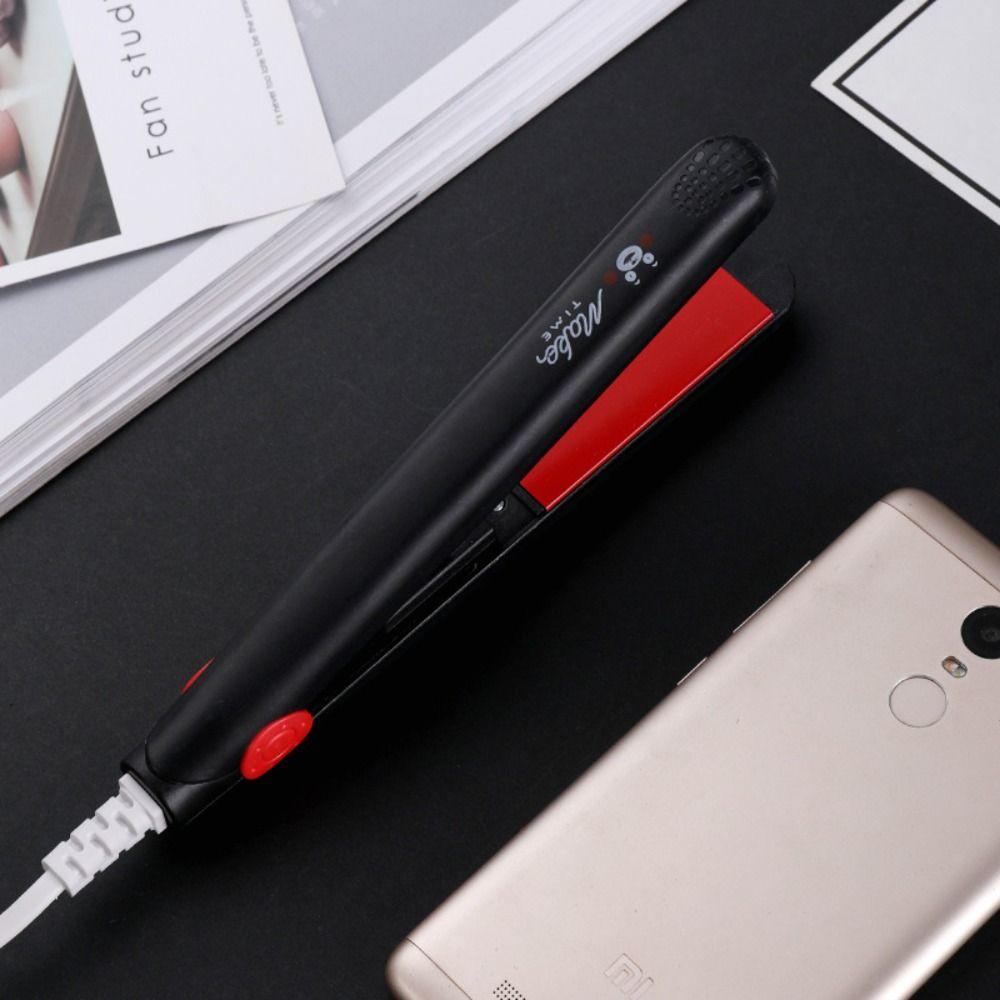 

Міні-плойка для волосся швидкого нагрівання випрямляч для волосся милий кучерявий чубчик студент чорний