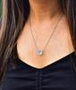 Raw Aquamarine Dainty Necklace, Genuine Rough Gemstone Crystal Jewelry, Raw Earthy Styled Natural Jewelry for Women, Bridesmaid Gift for Her