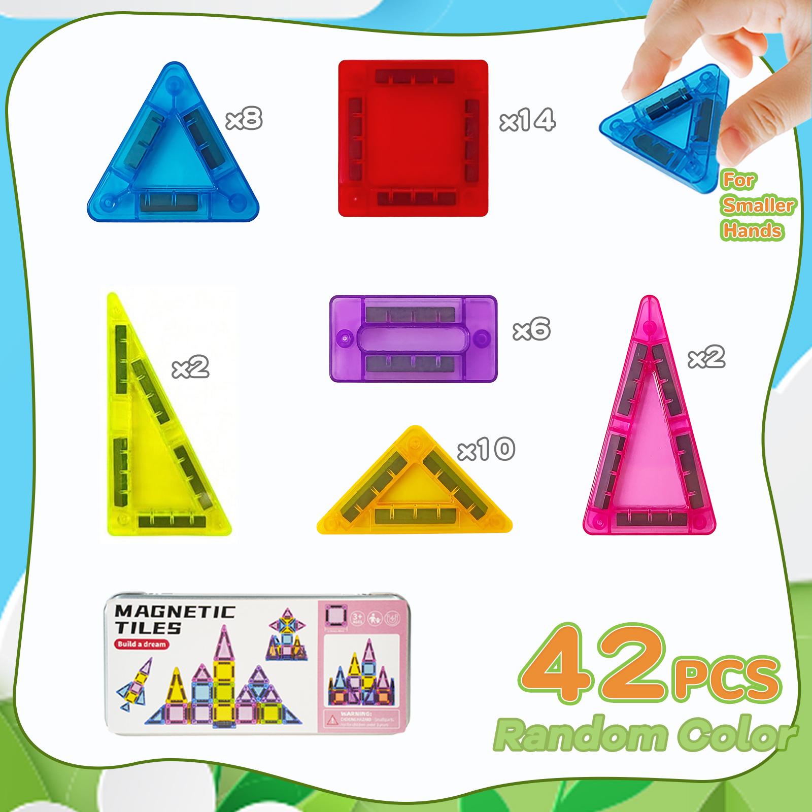 

Mini Magnetic Building Blocks for Children, Portable Magnetic Toys with Bright Colors and Fun Designs, Birthday and Holiday Gift