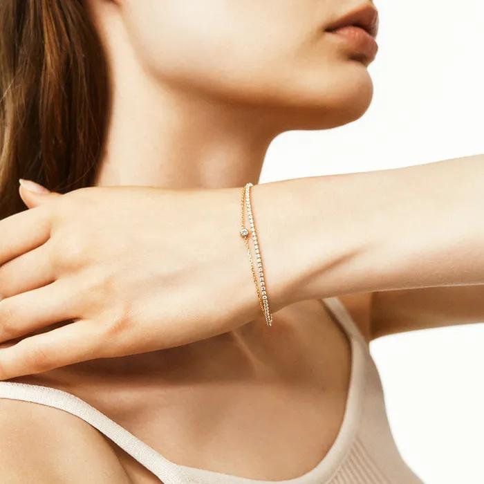 14k Diamond Essential Bezel Bracelet (14k Gold) #LCB03