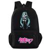 Anime Cartoon Hatsune Miku Printed Backpack for Teenager Student Girl Boy Bookbag Schoolbag Women Large Capacity Waterproof Travel Bag Gift Rucksak