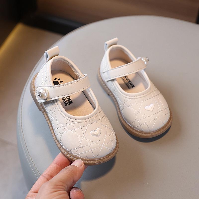 Kids' Leather Bow Shoes - Soft Sole, Non-slip, Korean Style for Spring/Autumn 2026