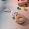 Solid Wood Touch Lamp Base: White/Warm Light 7-Color LED Night Light Display Pad