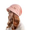 Winter Thick Pile Up Hat for Women's Cap Outdoor Warm Cover Wide Brimmed Hat Ear Protection Fashion Postpartum Hats