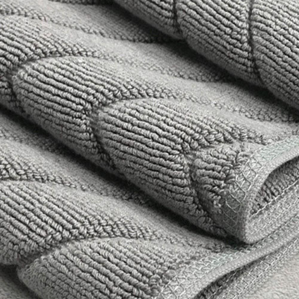 3D Cotton Bathroom Mat Jacquard Feet Towel Yoga Mat Wave Stripe Floor Towel SPA