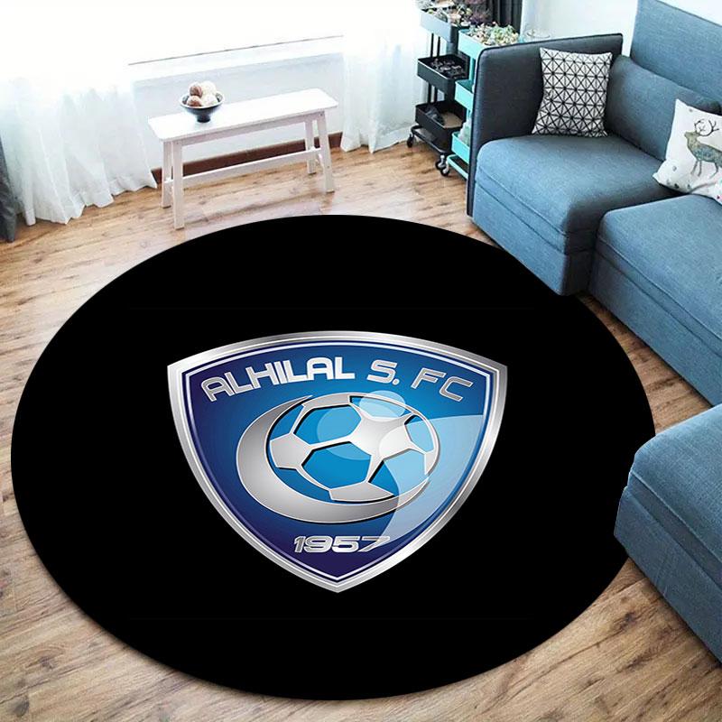 Al Hilal SFC Round Area Rug,Carpet Rug for Living Room Bedroom Sofa Playroom Decor,Non-slip Floor Mat