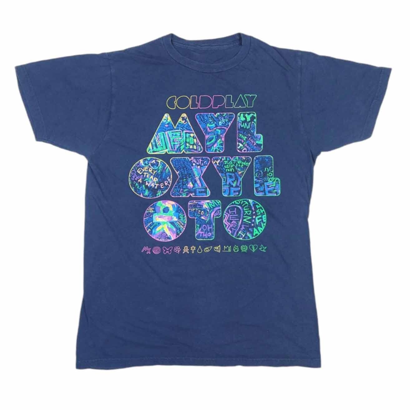 Coldplay Band MYLO XYLOTO 2012 Concert Tour Shirt Navy Unisex S-5XL EM0615 XXL