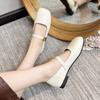 Fashion Retro Mary Jane Shoes Spring New Low Heel Rubber Sole Single Shoes Commuting Versatile Small Leather Shoes Breathable