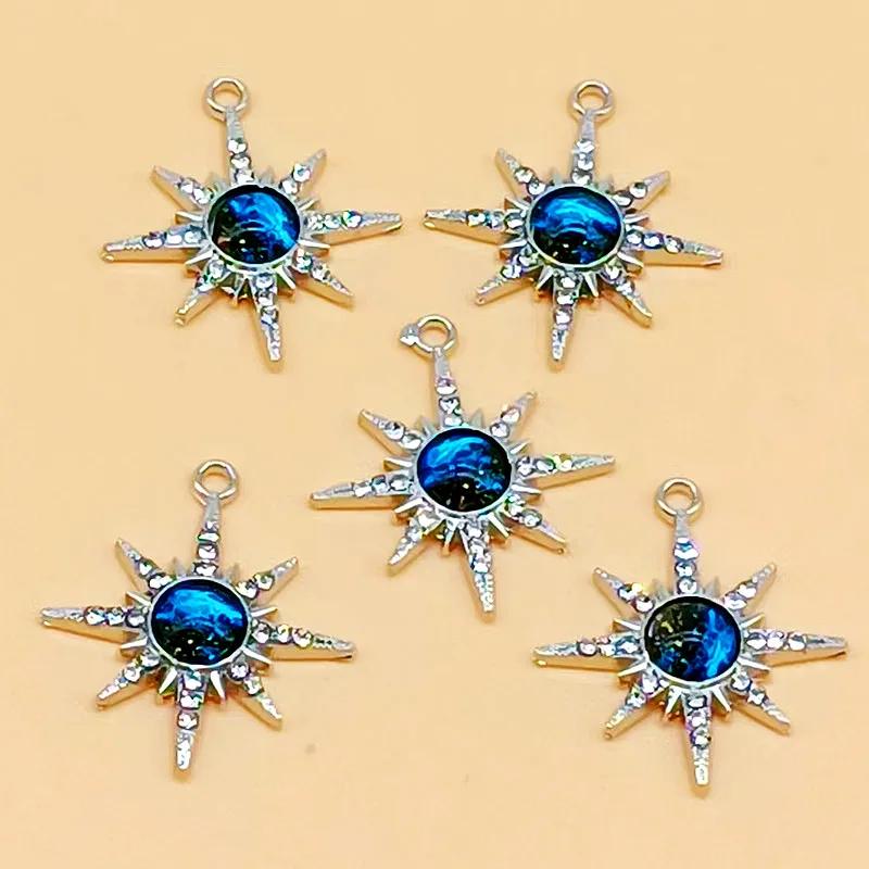 5 szt. Zawieszka Gwieździste Niebo, Zestaw do DIY, Kolczyki, Naszyjnik, Akcesoria do bransoletki, Kreatywny ręcznie robiony pakiet materiałów do biżuterii.